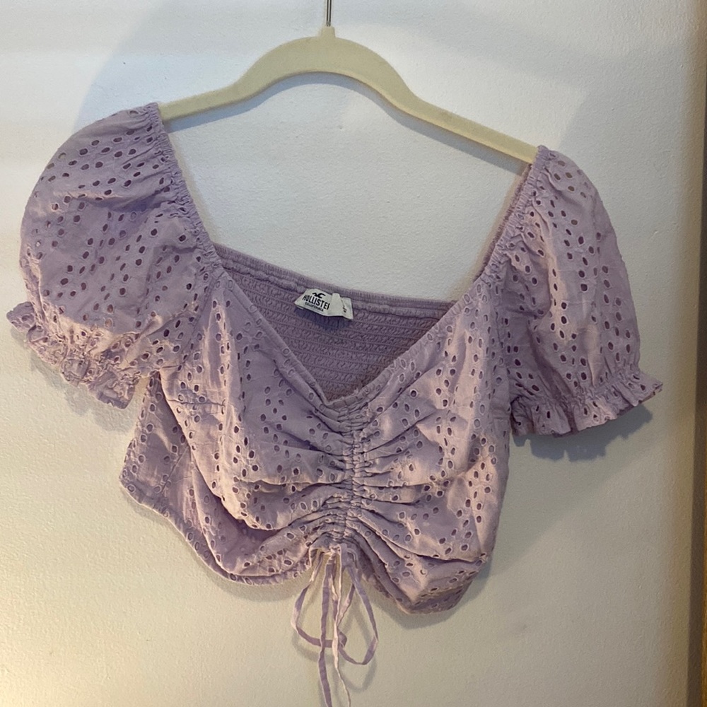 Hollister eyelet crop top